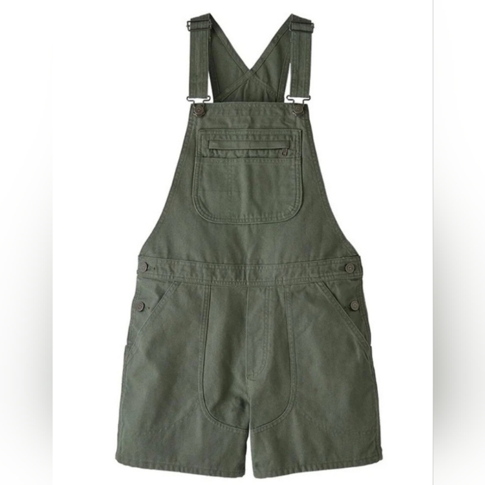 Patagonia Green Women's Stand Up Short Overalls